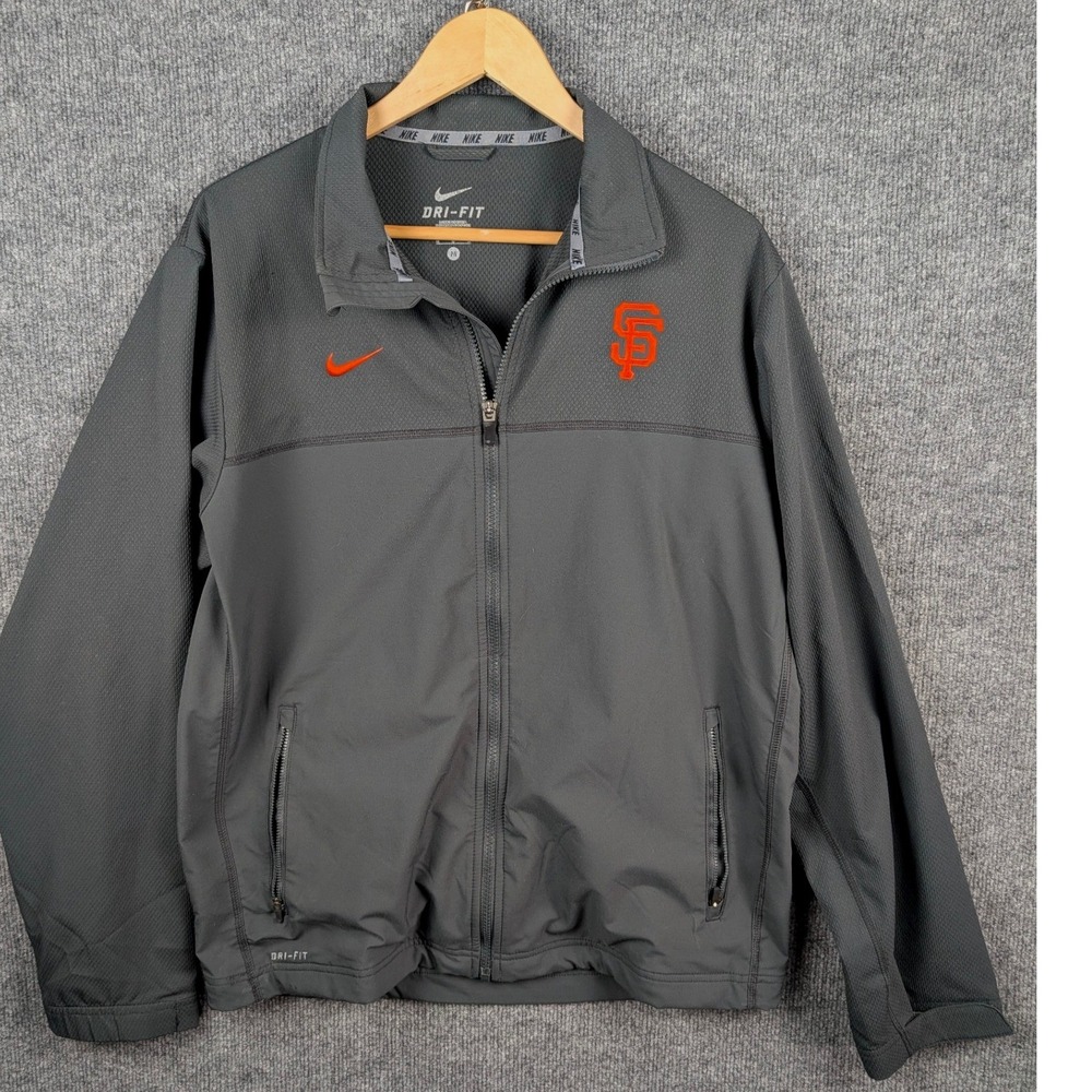 Nike Dri-FIT San Francisco Giants Jacket Mens Medium Gray Full Zip